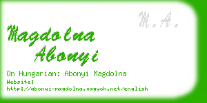 magdolna abonyi business card